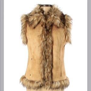 tasha polizzi collection faux fur vest